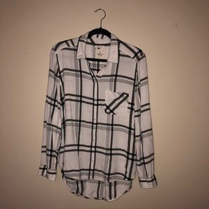 AEO BLACK & WHITE FLANNEL